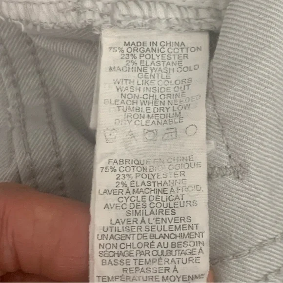 PRANA Kara Slim Leg Low Rise Stretch Jeans Light Grey Style# W4KARA115 Size 4/27 - Picture 14 of 14